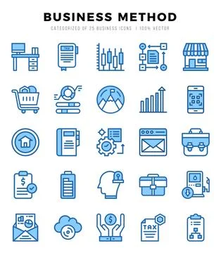 Business Method icons set. Vector illustration. Stockillustratie