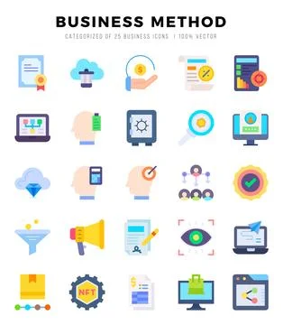Business Method icons set. Vector illustration. Stock Illustration
