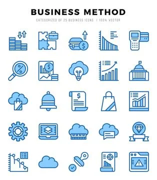 Business Method icons set. Vector illustration. Stock Illustration