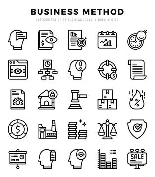 Business Method icons set for website and mobile site and apps. イラスト素材