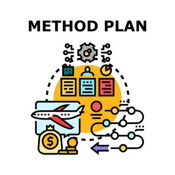 Business method plan developing strategy concept Stock Illustration