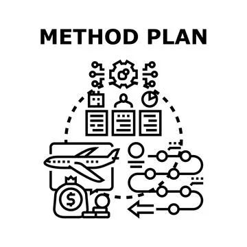 Business method plan developing strategy concept イラスト素材