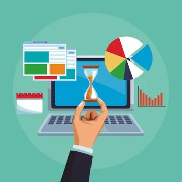 Business mobile apps Illustrazione stock