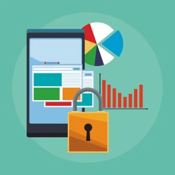 Business mobile apps 库存插图
