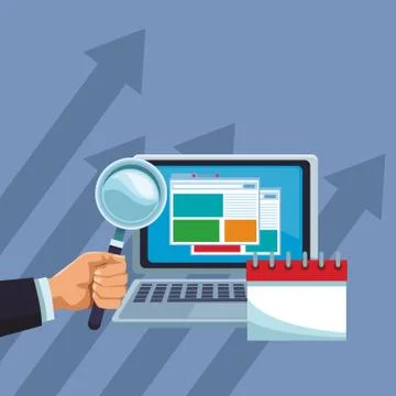 Business mobile apps Illustrazione stock
