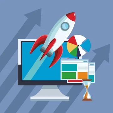 Business mobile apps Illustrazione stock