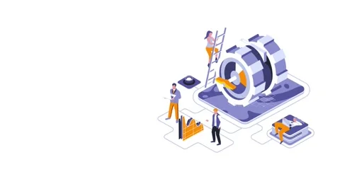 Business Model Animation No Text 4K Stock-Footage 170425459