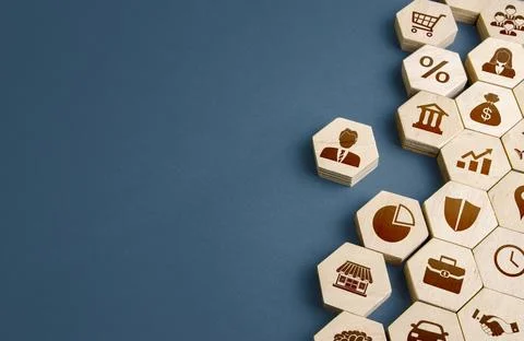 Business model building concept. Development strategy. Components for a suc.. Stock Photos