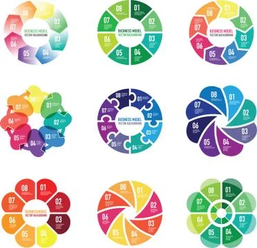 Business model set Illustrazione stock