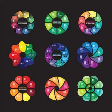 Business model set Stock Illustration