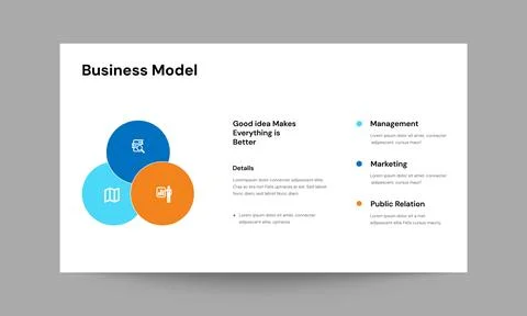 Business Model Slide Presentation Template Stock Illustration