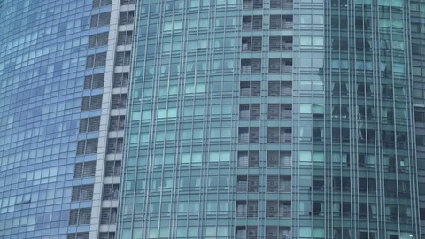 Business Modern architecture close up, texture windows of a high rise building Video stock 74294959