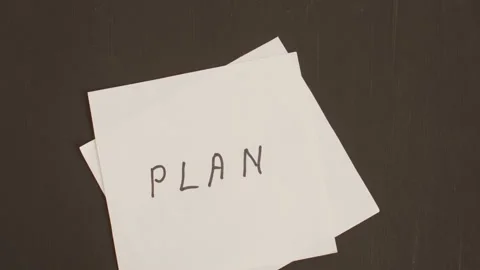 Business Motivation Concept Notes on Dark Background Stock Footage 172314677