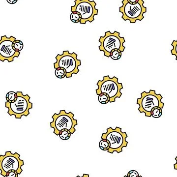 Business motivation process vector seamless pattern Stock Illustration
