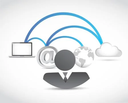Business on the move concept Illustrazione stock
