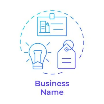 Business name blue gradient concept icon Ilustración de archivo