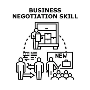 Business negotiation skill developing new capabilities training Stock Illustration