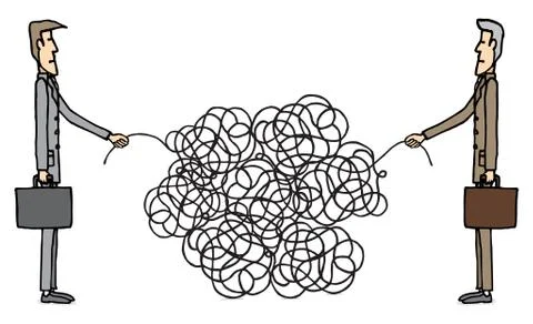 Business negotiation / solving differences Stock Illustration