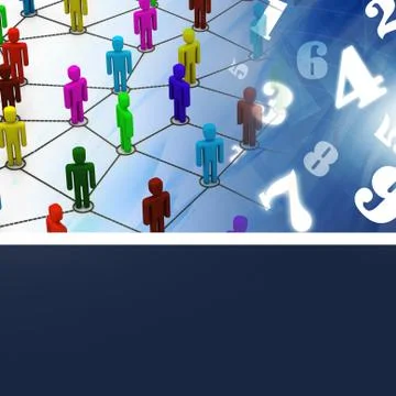 Business network in abstract background Stock Illustration