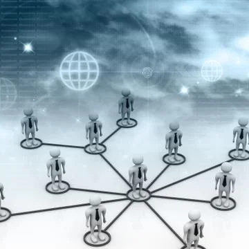 Business network in abstract background Stock Illustration