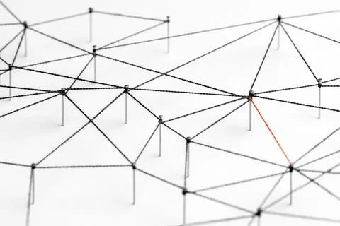 Business network background, connecting dots, technology design 库存照片