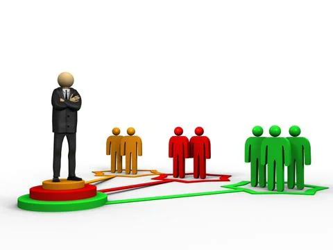 Business network chief Stock Illustration