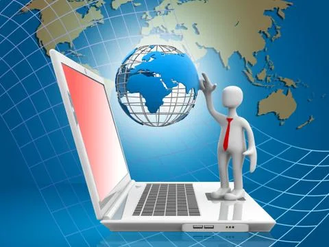 Business network communication Stock Illustration