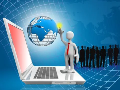 Business network communication Stock Illustration