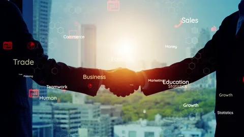Business network concept. Data analysis. Human resources. Management strategy. Stock Footage 157195248