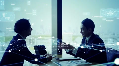 Business network concept. Data analysis. Human resources. Management strategy. Stock Footage 157195718