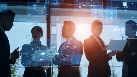 Business network concept. Human Resources. Group of businesspeople. Management s Stock Footage 154283035