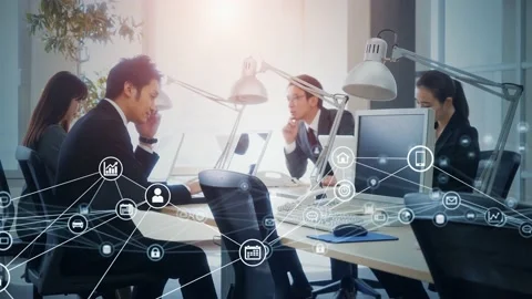 Business network concept. Human Resources. Group of businesspeople. Management s Stock Footage 162200210