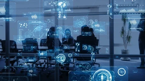 Business network concept. IoT (Internet of Things. Cloud computing. Stock Footage 104973501