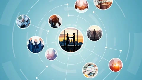 Business network concept. Management strategy. Motion graphics. Stock Footage 155717745