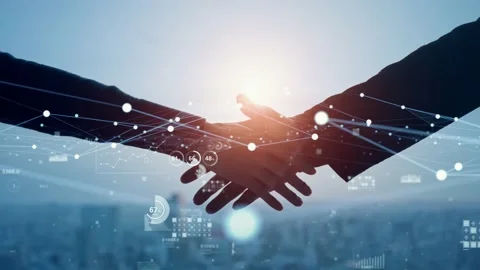 Business network concept. Shaking hands. Human resources. Stock Footage 151234957