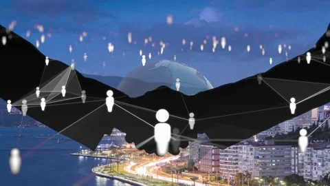 Business network concept. Teamwork. Partner ship. Shaking hands. Stock Footage 215185386