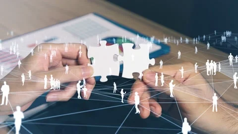 Business network concept. Teamwork. Partnership. Human resources. Stock Footage 147700368