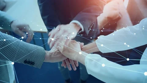 Business network concept. Teamwork. Partnership. Human resources. Video stock 154143288