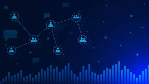 Business network connection or teamwork with growth graph customer. Stock Illustration