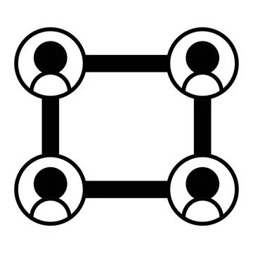 Business Network Dualtone Icon Stock Illustration
