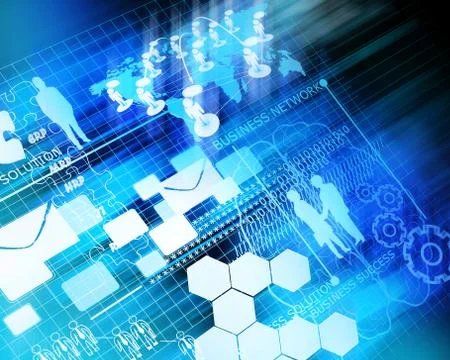 Business network future background Stock Illustration