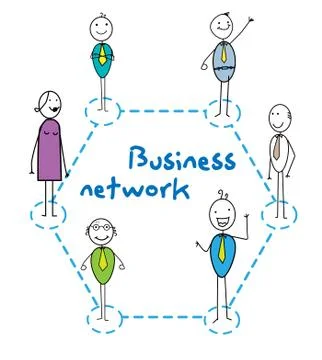 Business network Stock Illustration