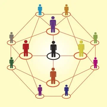 Business network Stock Illustration