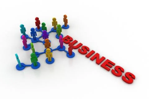 Business network Stock Illustration