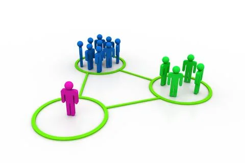Business network Stock Illustration