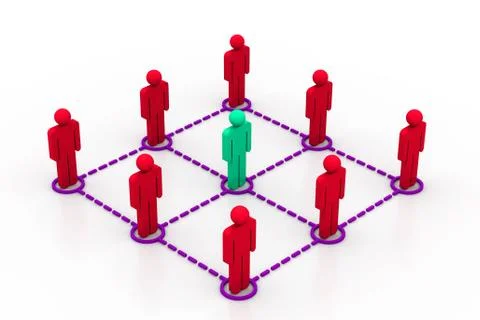 Business network Stock Illustration