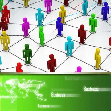 Business network Stock Illustration