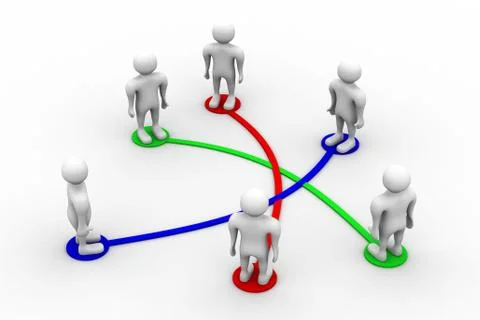 Business network. Illustrazione stock