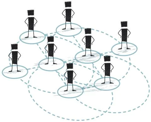 Business Network Stock Illustration