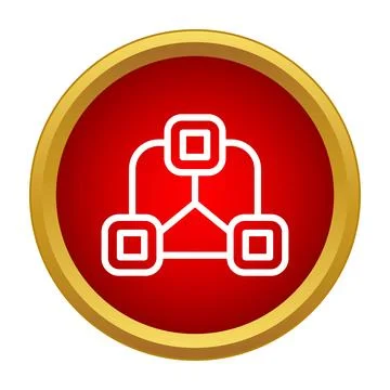 Business network structure planning chart icon illustration Stock Illustration